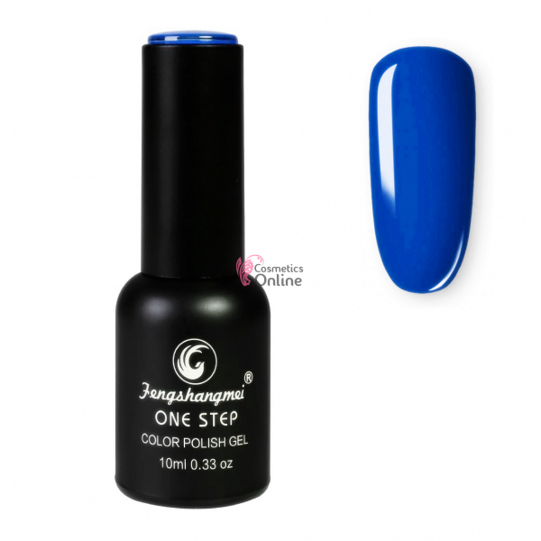 Oja semipermanenta FSM, ONE STEP Color UV/LED 10ml Cod 455 Cobalt Blue